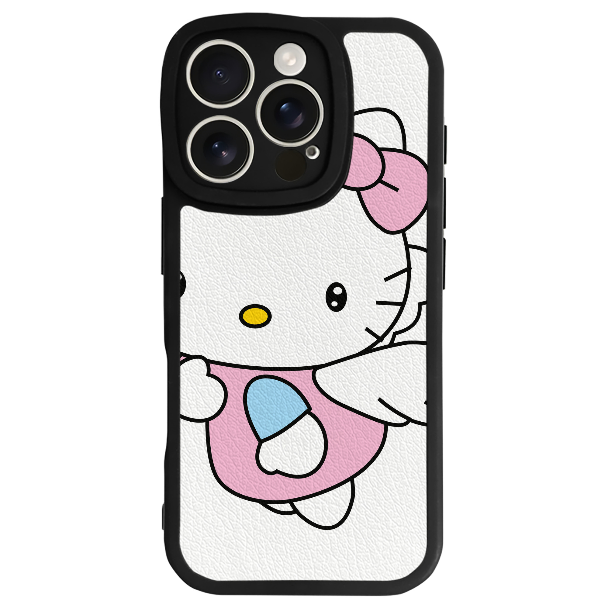 （画像用） Hello Kitty ハローキティ 【iPhone 16シリーズ対応】シリコンスマホケース（レザー調） 材質：シリコン